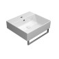 KUBE X lavabo en céramique 50x47cm, bord inférieur groud, blanc ExtraGlaze KUBE X lavabo en céramique 50x47cm, bord inférieur groud, blanc ExtraGlaze