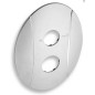 Novaservis Box encastré - Rosace de recouvrement pour unité de base avec interrupteur, chromée KRYT0050RA,0