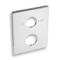 Novaservis Box encastré - Rosace de recouvrement pour unité de base avec interrupteur, chromée KRYT0050RC,0