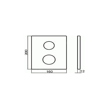 Novaservis Box encastré - Rosace de recouvrement pour unité de base avec interrupteur, chromée KRYT0050RC,0