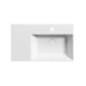 KUBE X lavabo en céramique 80x47cm, étagère gauche, bord de fond groud, blanc ExtraGlaze KUBE X lavabo en céramique 80x47cm, étagère gauche, bord de fond groud, blanc ExtraGlaze