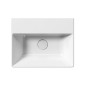 KUBE X lavabo en céramique 45x35cm, bord de fond, pas de trou de robinet, blanc ExtraGlaze