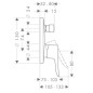 Hansgrohe Metris New - Mitigeur de baignoire à levier encastré, chrome 31487000