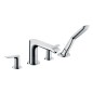 Hansgrohe Metris New - Mitigeur de baignoire à 4 trous pour bord de baignoire, chrome 31442000