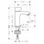 Hansgrohe Metris New - Soupape de lavabo, EcoSmart, chrome 31166000