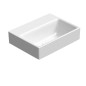 NUBES lavabo en céramique 36x28cm, bord de fond groud, pas de trou de robinet, blanc ExtraGlaze NUBES lavabo en céramique 36x28cm, bord de fond groud, pas de trou de robinet, blanc ExtraGlaze