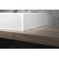 NUBES lavabo en céramique 36x28cm, bord de fond groud, pas de trou de robinet, blanc ExtraGlaze NUBES lavabo en céramique 36x28cm, bord de fond groud, pas de trou de robinet, blanc ExtraGlaze