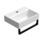 NUBES lavabo en céramique 36x28cm, bord de fond groudé, blanc ExtraGlaze NUBES lavabo en céramique 36x28cm, bord de fond groudé, blanc ExtraGlaze