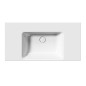 SAND lavabo en céramique 100x50cm avec étagères, bord de fond groud, pas de trou de robinet, blanc ExtraGlaze SAND lavabo en céramique 100x50cm avec étagères, bord de fond groud, pas de trou de robinet, blanc ExtraGlaze