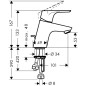 Hansgrohe Focus E2 - Mitigeur de lavabo à levier 70 pour chauffe-eau sans pression, chrome 31132000