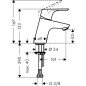 Hansgrohe Focus E2 - Robinet sur plage 70 sans garniture de vidage, chrome 31130000