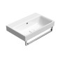 NUBES lavabo en céramique 60x40cm, bord de fond groudé, pas de trou de robinet, blanc ExtraGlaze NUBES lavabo en céramique 60x40cm, bord de fond groudé, pas de trou de robinet, blanc ExtraGlaze