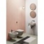 NUBES lavabo en céramique 40x32cm, bord de fond groud, pas de trou de robinet, tortora mat