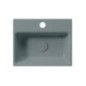 NUBES lavabo en céramique 40x32cm, bord inférieur groud, agave mat