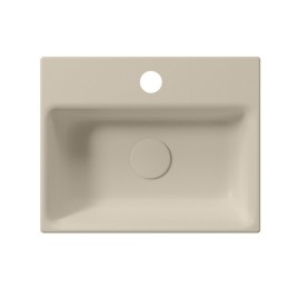 NUBES lavabo en céramique 40x32cm, bord inférieur groud, creta mat