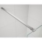 ESCA CHROME Panneau en verre de douche de 1 pièce, verre libre, 1300 mm