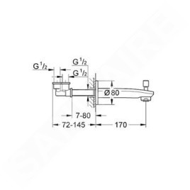 Grohe Eurostyle Cosmopolitan - Entrée de baignoire, chrome 13277002