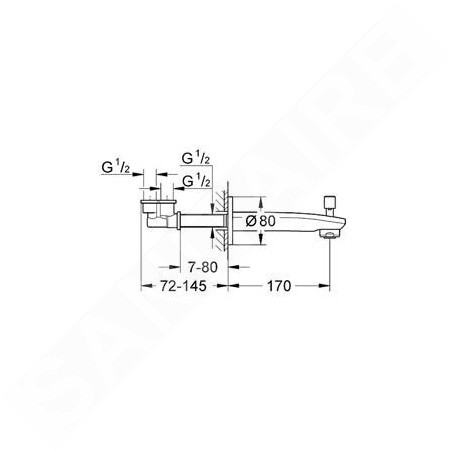 Grohe Eurostyle Cosmopolitan - Entrée de baignoire, chrome 13277002