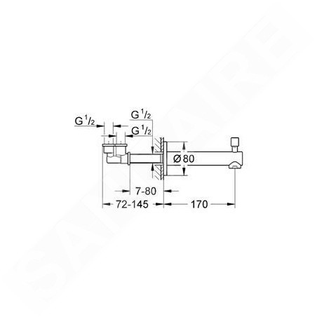Grohe Concetto - Entrée de baignoire, chrome 13281001
