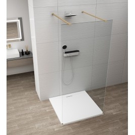 ESCA GOLD MATT Panneau en verre de douche de 1 pièce, verre libre, 1100 mm