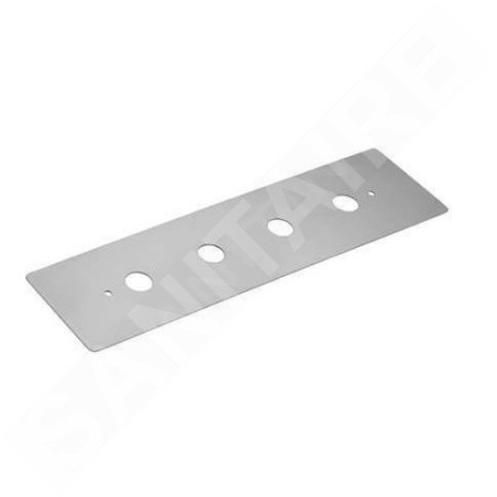 Kludi Accessoires - Plaque de montage pour mitigeur de baignoire installation 4 trous, chrome 1602105