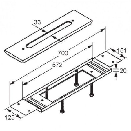 Kludi Accessoires - Plaque de fixation 7614846-00