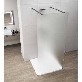 ESCA BLACK MATT Panneau en verre de douche de 1 pièce, verre mat, 1000 mm