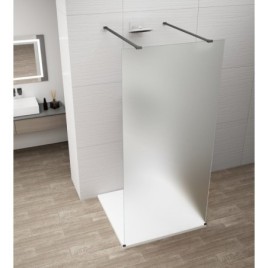 ESCA BLACK MATT Panneau en verre de douche de 1 pièce, verre mat, 1300 mm