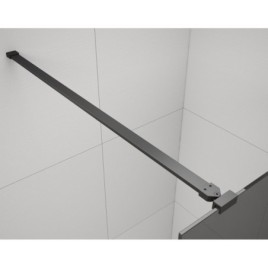 ESCA BLACK MATT Panneau en verre de douche de 1 pièce, verre mat, 1300 mm