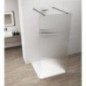 ESCA BLACK MATT Panneau en verre de douche de 1 pièce, encastrable, verre Flute, 1000 mm