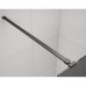 ESCA BLACK MATT Panneau en verre de douche de 1 pièce, encastrable, verre Flute, 1000 mm