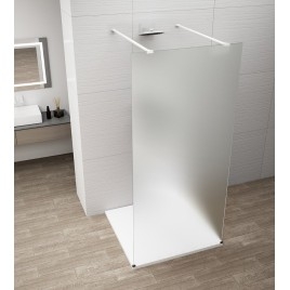 ESCA WHITE MATT Panneau en verre de douche de 1 pièce, verre mat, 1100 mm