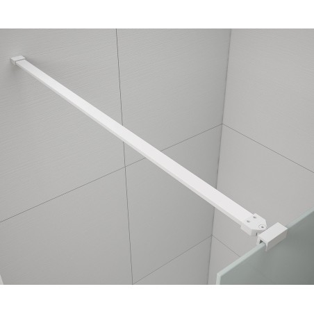 ESCA WHITE MATT Panneau en verre de douche de 1 pièce, encastrable, flûte en verre, 1500 mm