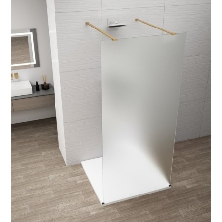 ESCA GOLD MATT Panneau en verre de douche de 1 pièce, verre mat, 1000 mm