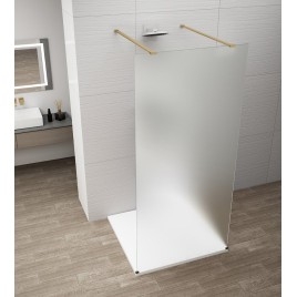 ESCA GOLD MATT Panneau en verre de douche de 1 pièce, verre mat, 1300 mm