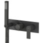 Sapho Pax - Mitigeur encastré, 3 sorties, avec accessoires, noir mat XA53/15
