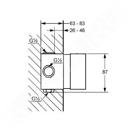 Kludi Corps d’encastrement - Corps d’encastrement thermostatique 35158