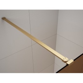 ESCA GOLD MATT Panneau en verre de douche de 1 pièce, verre fumé, 1200 mm