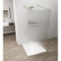 ESCA GOLD MATT Panneau en verre de douche de 1 pièce, encastrable, verre Flute, 1300 mm