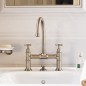 Axor Montreux - Mélangeur lavabo avec bec orientable et garniture de vidage Push-Open, installation à 2 trous, nickel brossé