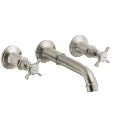 Axor Montreux - Mitigeur de lavabo encastré, installation à 3 trous, nickel brossé 16532820