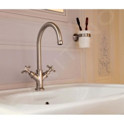 Axor Montreux - Mélangeur lavabo avec deux robinets, nickel brossé 16502820