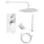 Set de douche caché SPY avec levier, interrupteur réglable, 2 prises, tapis blanc Set de douche caché SPY avec levier, interrupteur réglable, 2 prises, tapis blanc
