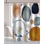Rideaux de douche 180x180cm, polyester, bulles/ferns