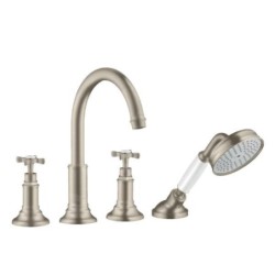 Axor Montreux - Mitigeur de baignoire, installation à 4 trous, nickel brossé 16546820