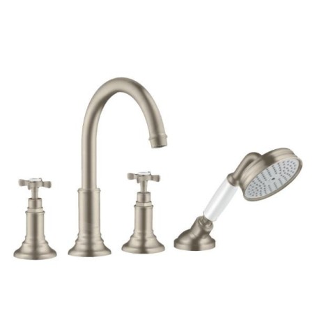 Axor Montreux - Mitigeur de baignoire, installation à 4 trous, nickel brossé 16546820