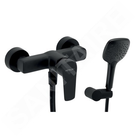 Novaservis Metalia 58 - Mitigeur de douche avec accessoires, noir 58061,5