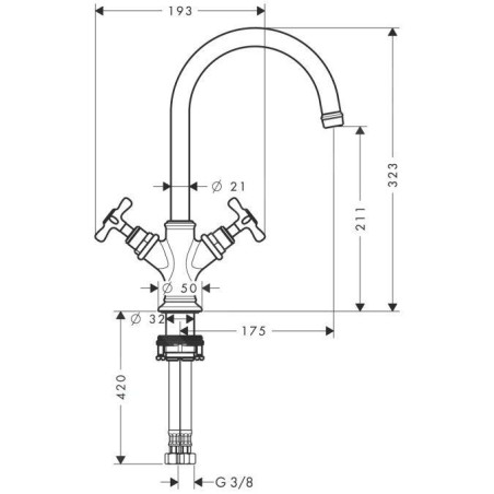 Axor Montreux - Mitigeur de lavabo avec garniture de vidage, nickel brossé 16506820