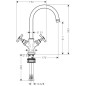 Axor Montreux - Mitigeur de lavabo avec garniture de vidage, nickel brossé 16506820