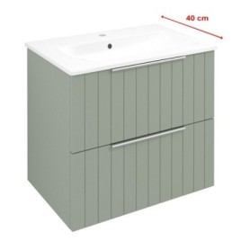 CIRASA Vanity Unit 58x54x39cm, bande verde